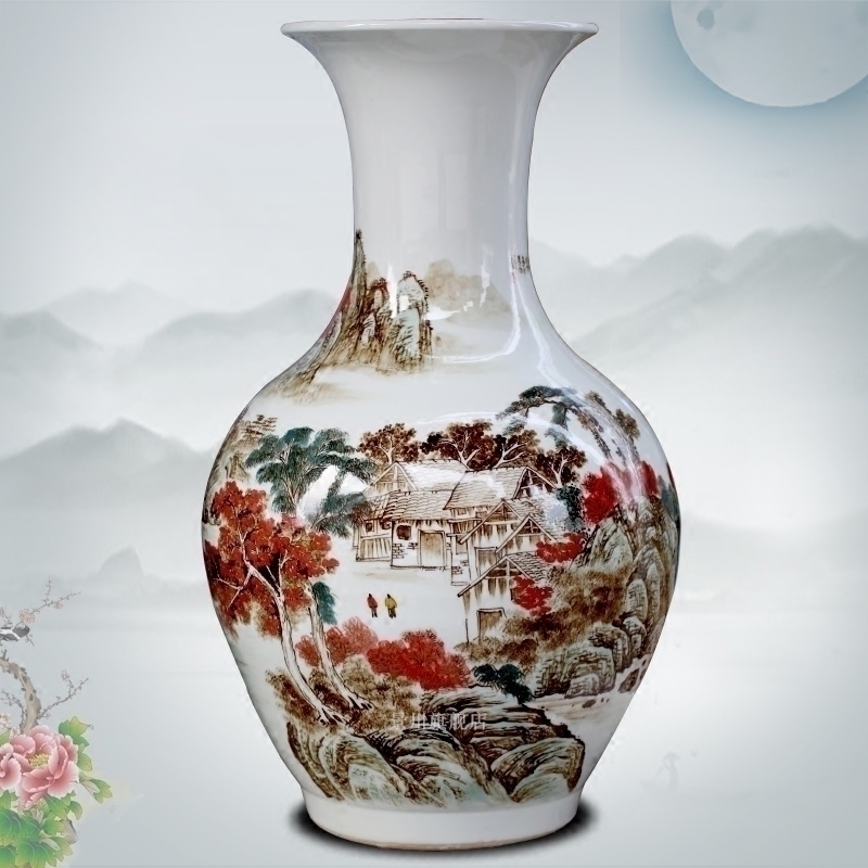 Hand - made jiangshan jiao jingdezhen ceramics flower arrangement more large vases, modern home sitting room place mesa adornment