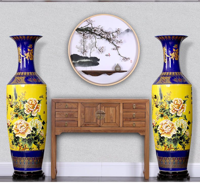 Jingdezhen ceramics vase of large sitting room large home decoration porcelain hotel opening gifts furnishing articles