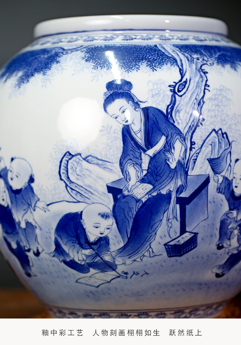 Jingdezhen ceramics glaze under mesa place character vase household to the sitting room porch TV ark, adornment