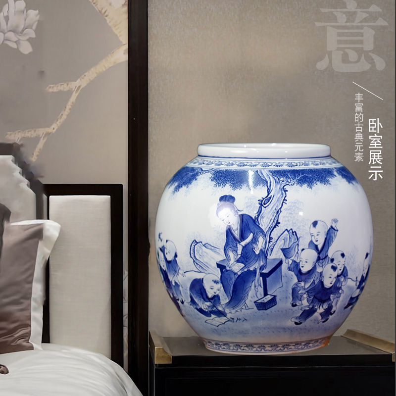 Jingdezhen ceramics glaze under mesa place character vase household to the sitting room porch TV ark, adornment