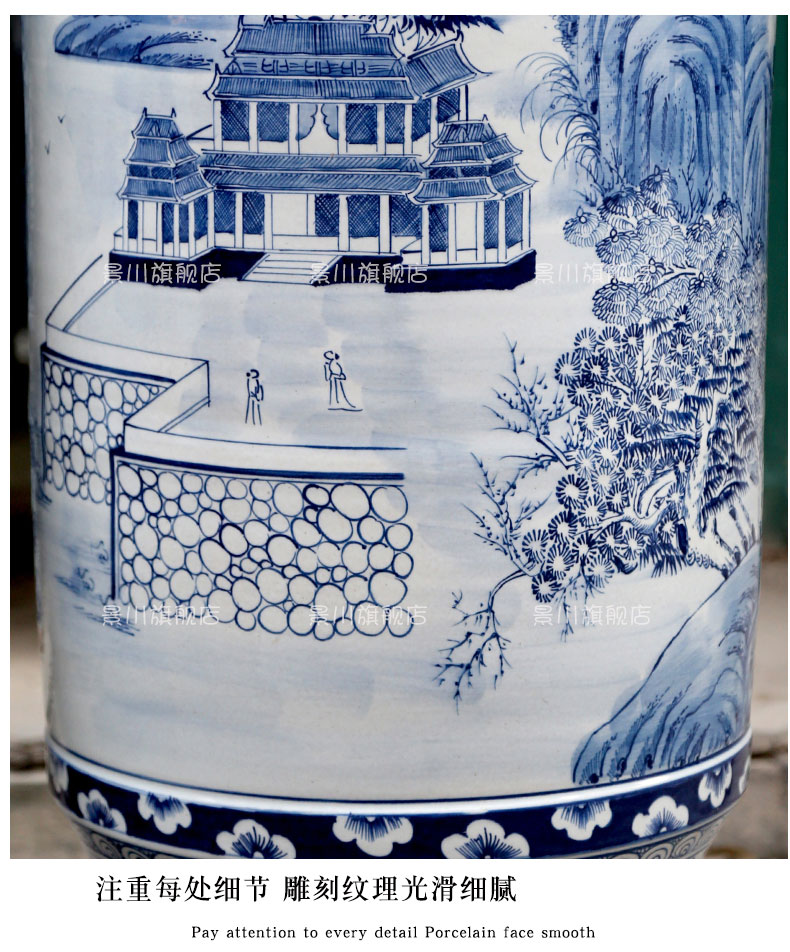 Jingdezhen porcelain ceramic hand - made antique vase splendid sunvo landing big home sitting room hotel decoration furnishing articles
