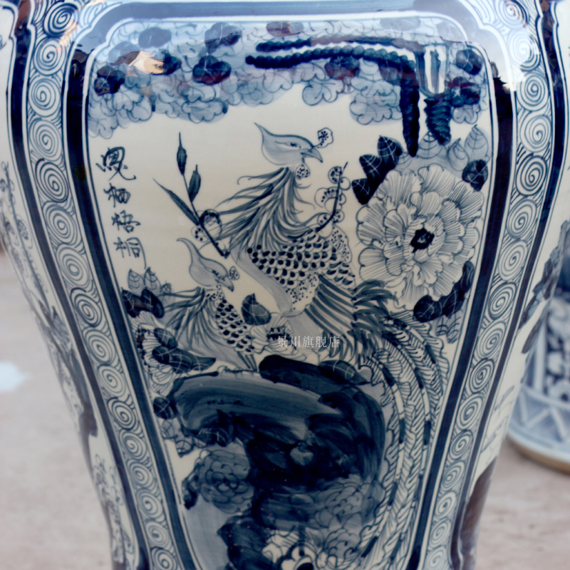 The general pot of jingdezhen porcelain pottery by patterns extra large antique vase, The sitting room of Chinese style household furnishing articles