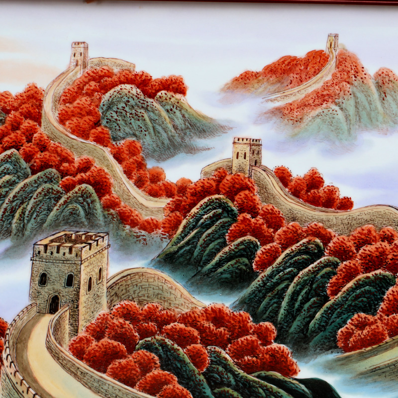 Jingdezhen ceramic painting hand - made wall adornment porcelain plate painting the living room a study background wall Chinese hang a picture
