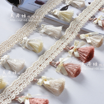 In 2024 the new curtain stream of lace accessories French decoration tableflag room curtain yarn decoration