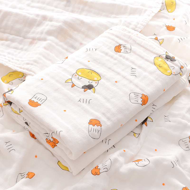 Calf (6 Layers 110 * 110)baby Gauze Bath towel Class A children pure cotton 120 Large size double-deck Cuddle quilt summer Thin Baby bed Advance sheet