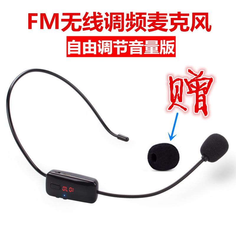 FM FM Microphone Small Bee Megaphone Wireless Earmmy Teacher Guide Practice Car Coach Wearing Style Mic