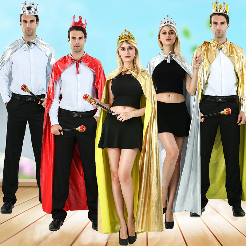 Adult Cape Adult King Prince Costume Champion Dress Princess Crown Crown Cloak Performance Costume