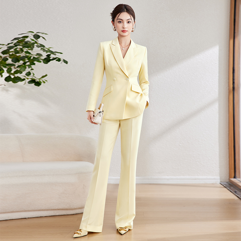 Yellow Suit Set for Women, Professional Attire, Elegant Goddess Style, High-End Fashion, Ladies' Workplace Manager and Executive Suit Yellow Suit Set for Women, Professional Attire, Elegant Goddess Style, High-End Fashion, Ladies' Workplace Manager and Executive Suit