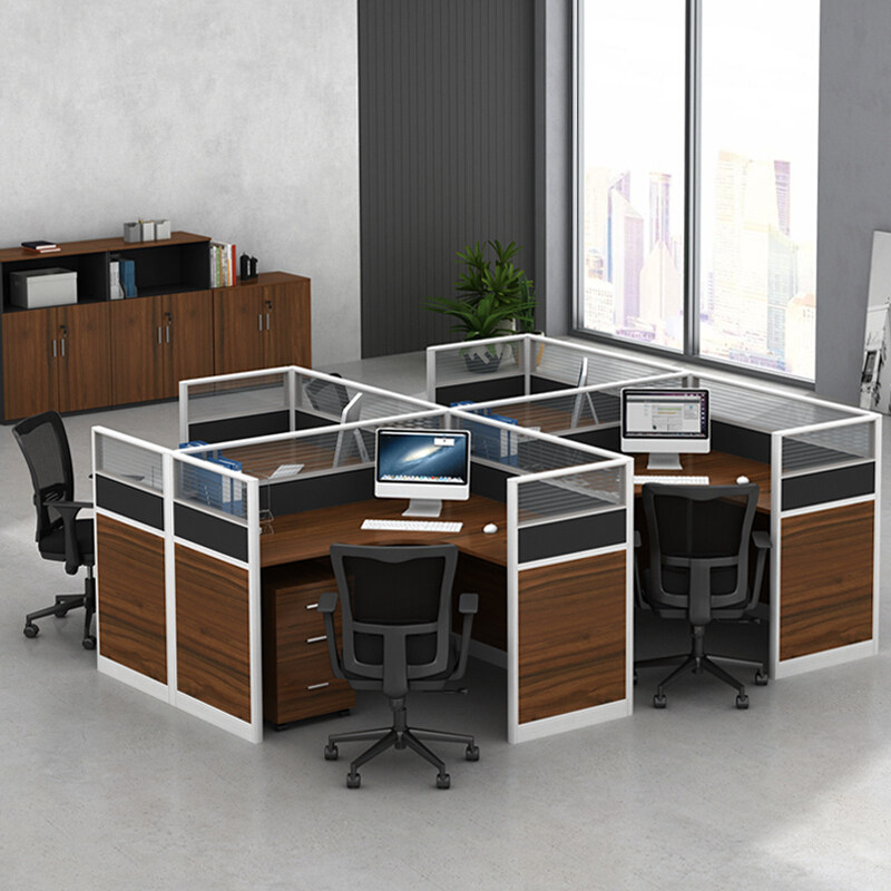 Screen work position staff office 4-person card seat modern minimalist telephone sales combination partition staff table