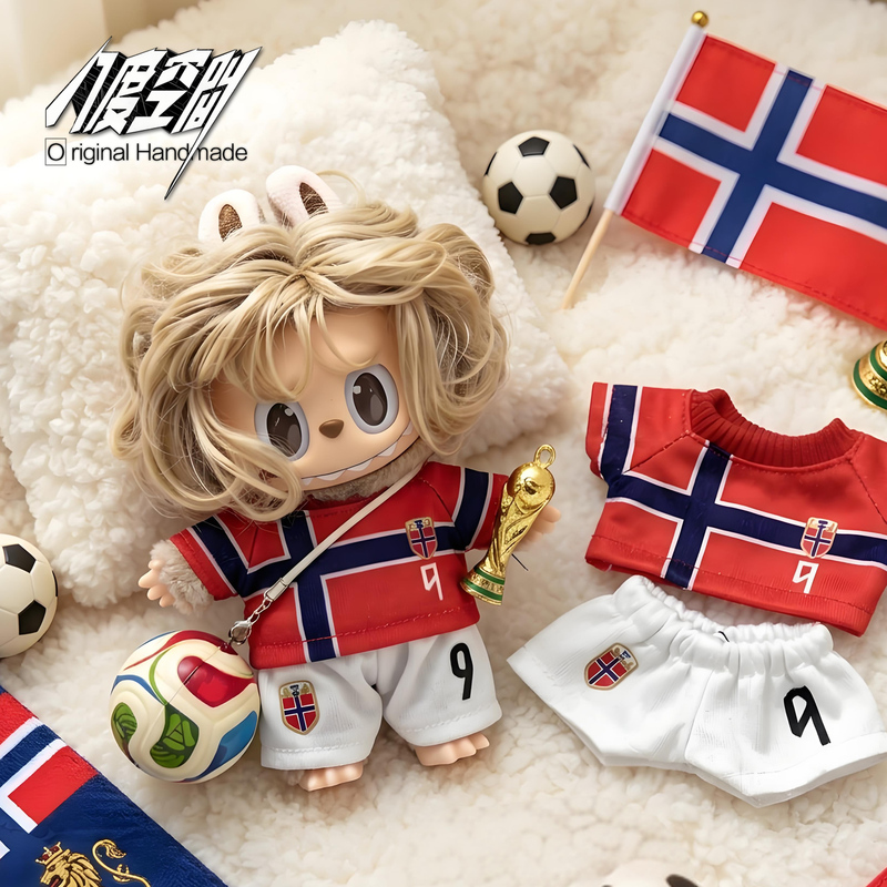 [Only Baby Clothes] Labubu Retro Barber Shop Baby Clothes World Cup Norway Haaland First and Third Generation Football Clothes