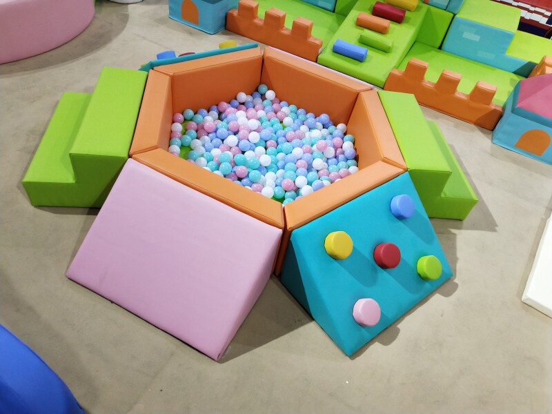 Early teaching parent-child kindergarten playground software Marine polo pool Children's fence rectangular combined Popo ball pool-Taobao