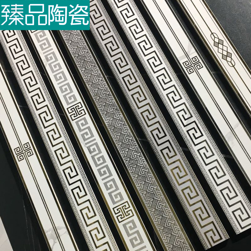 Foshan Factory Crystalized Stone Waist Line 60x800mm Tile Kitchen Makeup Room Water Knife Parquet Wall Frame Line