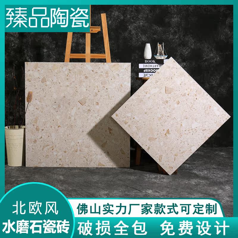 Grey antique water grindstone tile 800x800 Living room Kitchen Guard Wall Brick 600x600 Matt Anti Slip Floor Tiles