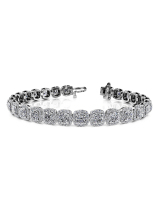 18K gold luxury full drill Claw-hand chain elegant luxury and luxurious square full drill bracelet women customize