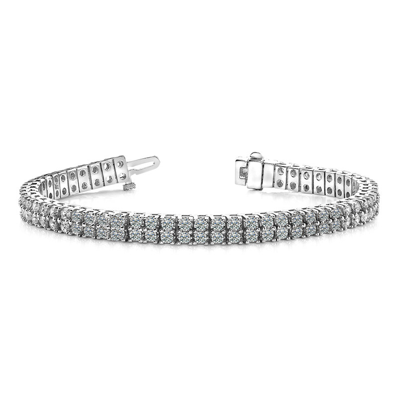 18K gold group inlaid with 2 rows of diamonds braced with luxury full drill hand alchemo full drill bracelet female wedding jewels