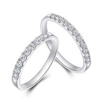 18K white gold platoon drill ring finger diamond ring ring guard ring guard ring finger drill ring courting marriage marriage row inlaid tail ring