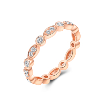 18k rose gold diamond ring color gold full drill extravagant dress with feminine personality fashion high ytail ring female custom