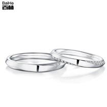 18K gold double row mens and womens diamond ring marriage proposal wedding diamond ring couple to ring diamond ring female custom Platinum