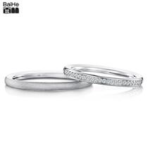 18K gold frosted diamond ring marriage proposal wedding diamond ring couple to ring diamond ring female tail ring custom Platinum