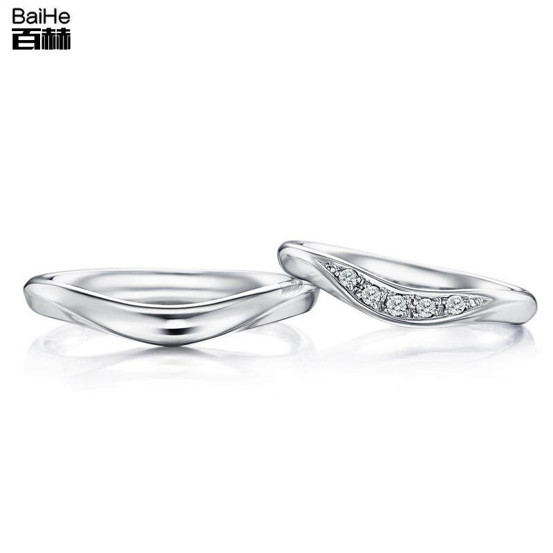 18K Gold V-shaped Couple Diamond Ring Proposal Wedding Diamond Ring Couple Ring Diamond Ring Female Custom Platinum