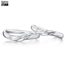 18K gold wave pattern couple diamond ring marriage proposal wedding diamond ring couple pair ring diamond ring custom Platinum