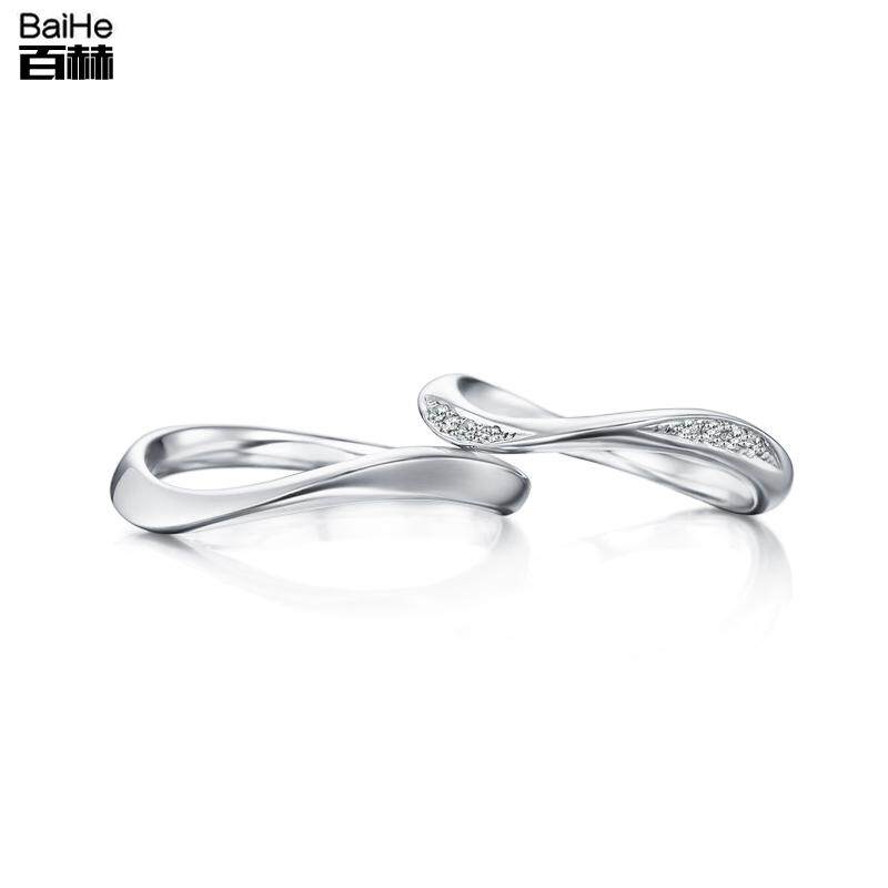 18K gold torsion arm double row for ring courting wedding diamond ring couples to ring diamond ring female custom platinum