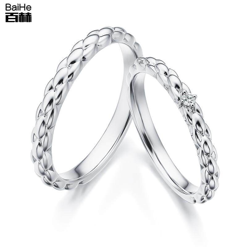 18K Gold Wheat Couple Diamond Ring Proposal Marriage Diamond Ring Couple Pair Ring Diamond Ring Female Custom Platinum