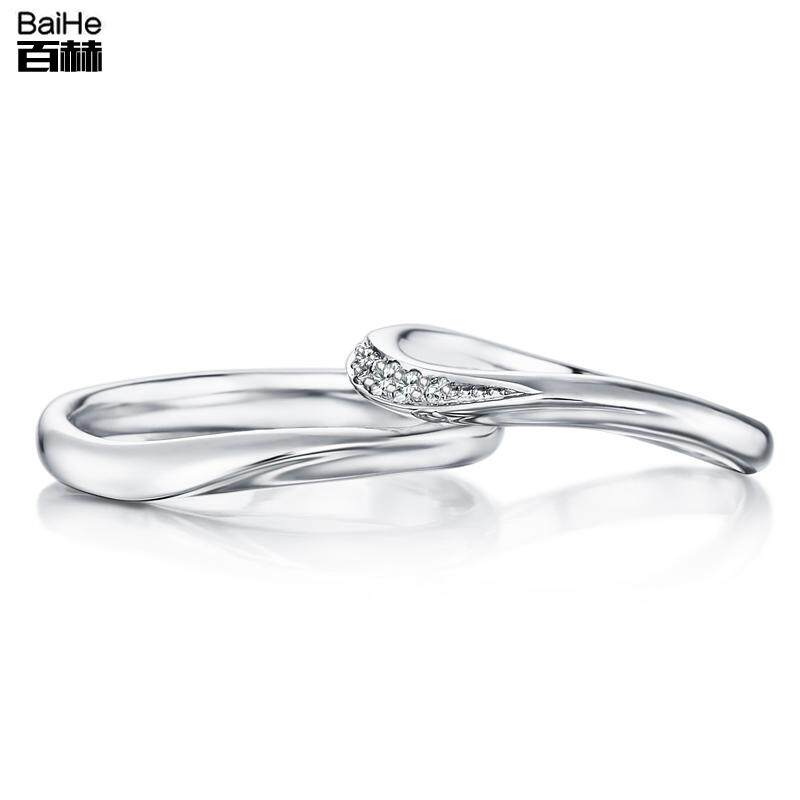 18K gold personality twist arm row diamond ring proposal wedding diamond ring couple pair ring diamond ring female custom platinum