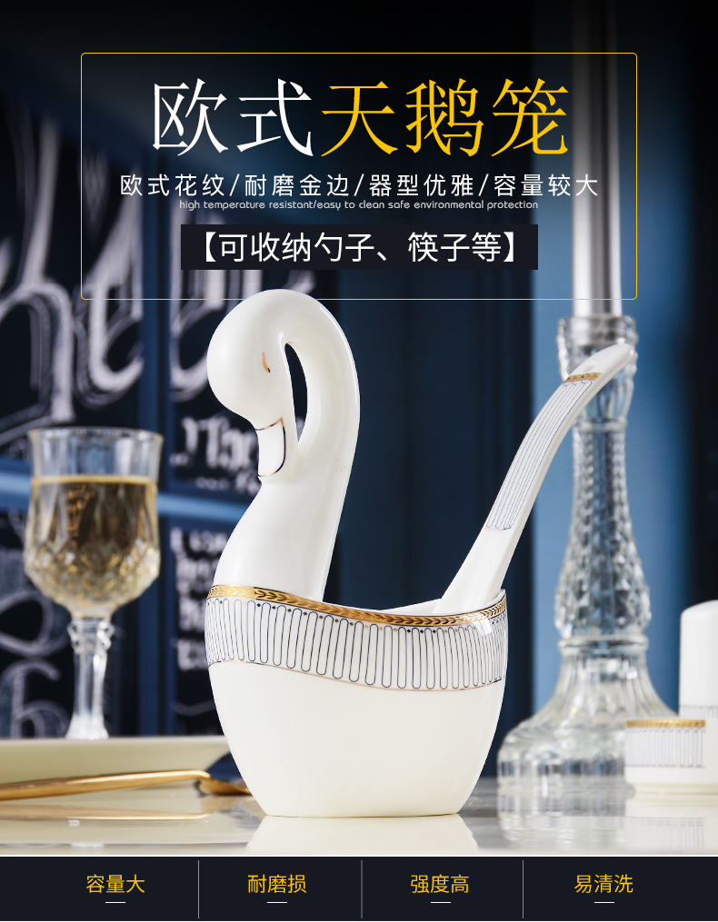 Creative household swan ipads porcelain run child receive basket basket cage table table furnishing articles ipads porcelain ceramic arts and crafts