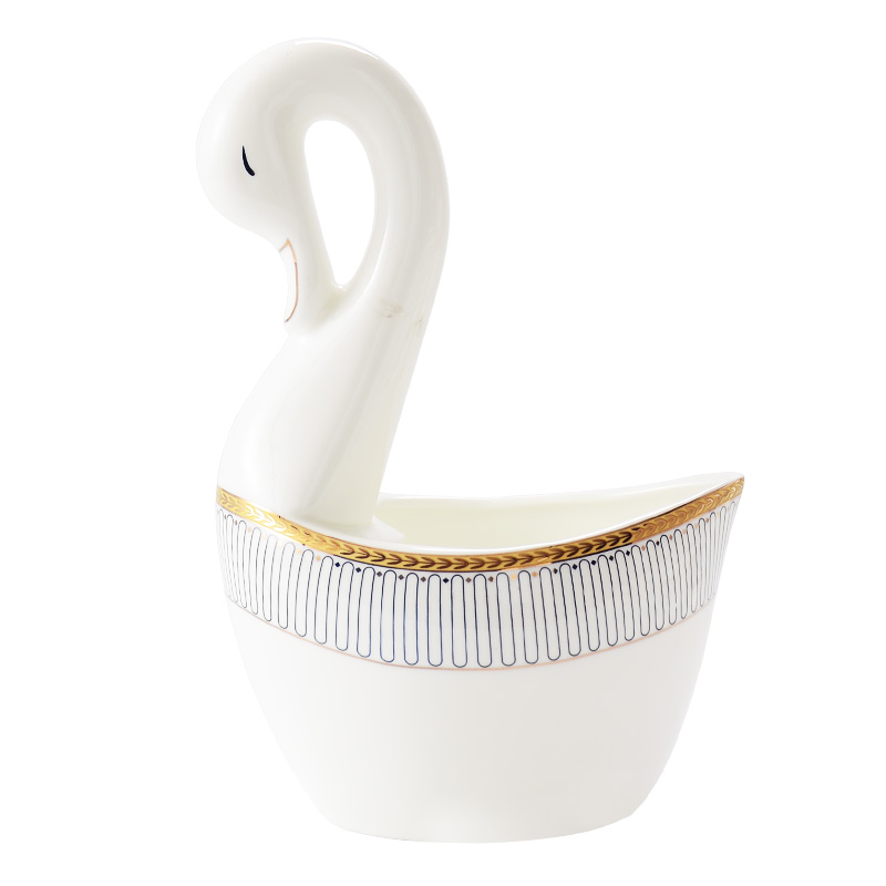 Creative household swan ipads porcelain run child receive basket basket cage table table furnishing articles ipads porcelain ceramic arts and crafts