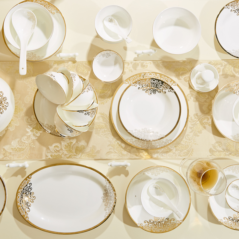 Free collocation with combination of household up phnom penh dinner plate ipads porcelain ceramic 8 inches shallow dish plates can microwave oven