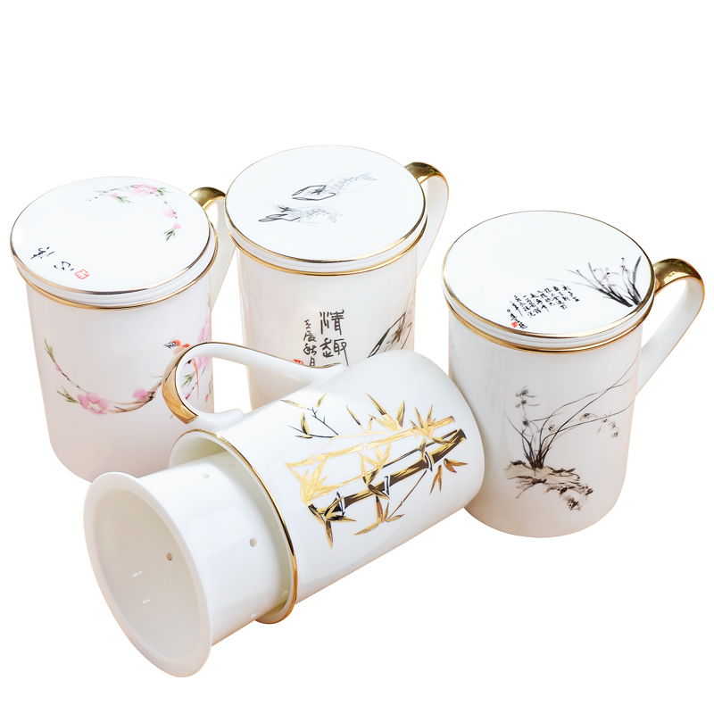 Ceramic filter cup contracted household ipads porcelain mugs, tea cups with cover office Ceramic tea cup