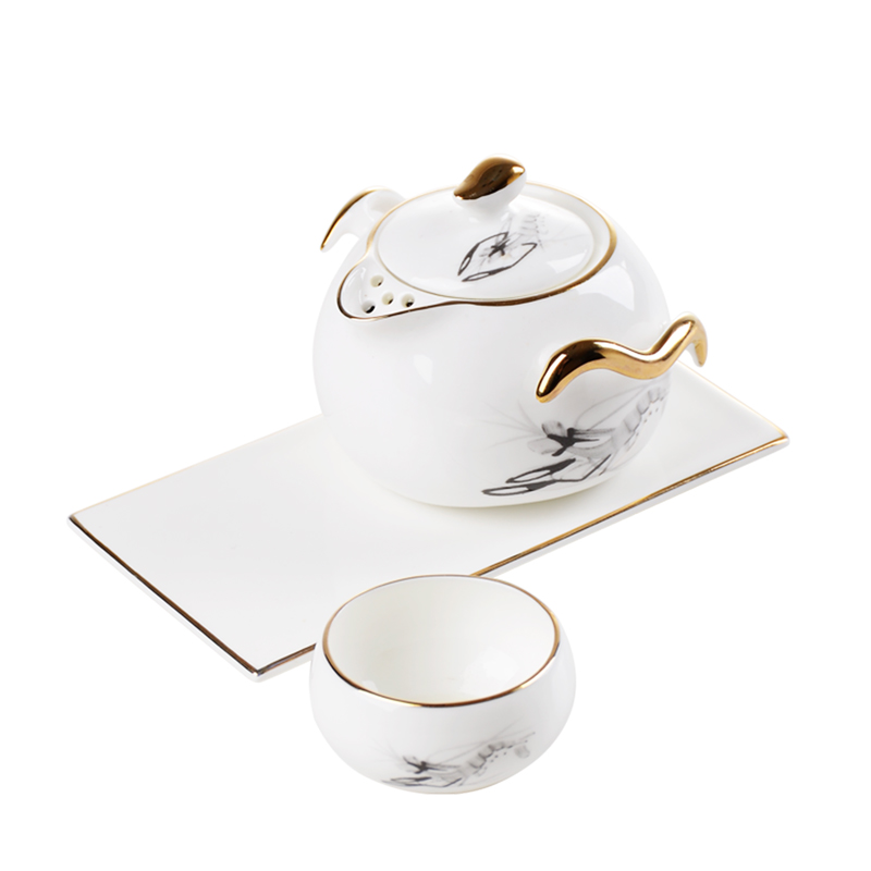 Relaxed and a pot of a cup of ipads China tea set kung fu tea set only drinks paint ceramic teapot teacup saucer