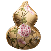 Flat bamboo flower embroidered gourd pillow national trend creative special-shaped pillow with core pillow home personalized sofa cushion