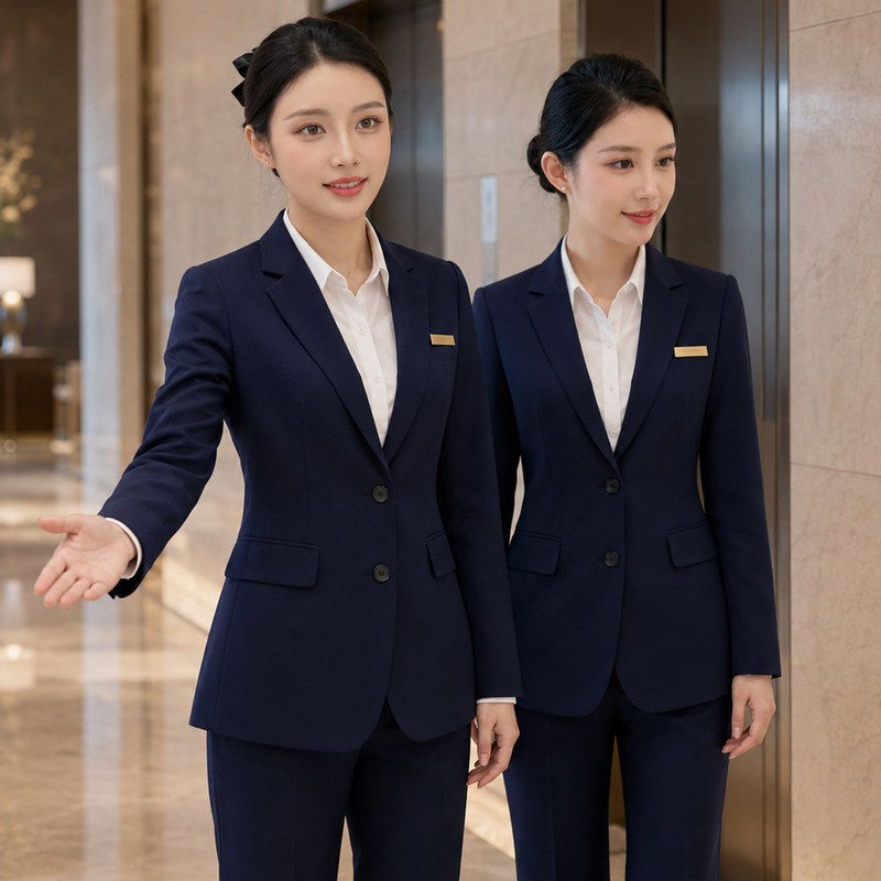 Navy Blue Suit Set for Women 2026 New Style High-End Petite Professional Formal Workwear Suit Jacket Navy Blue Suit Set for Women 2026 New Style High-End Petite Professional Formal Workwear Suit Jacket