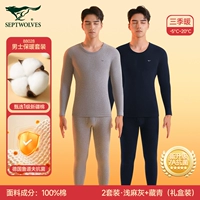 [Круглая шея чистый хлопковый антибактериальный стиль] (узкий синий + светло -серый)