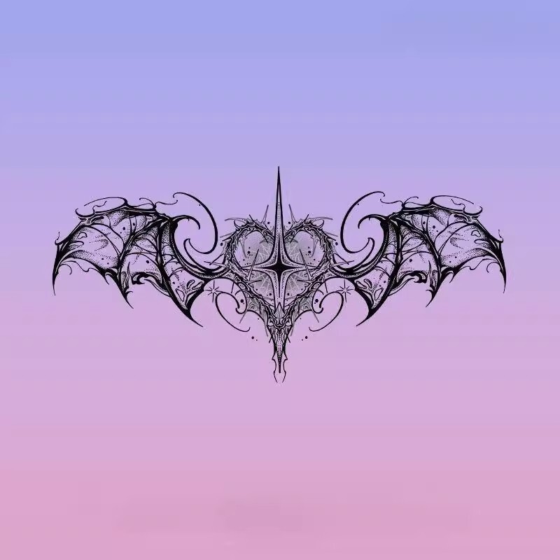 Puppy* Succubus Tattoo Stickers Devil Wings Heart Waterproof Belly Waist Herbal Juice Cosplay Stickers Puppy* Succubus Tattoo Stickers Devil Wings Heart Waterproof Belly Waist Herbal Juice Cosplay Stickers