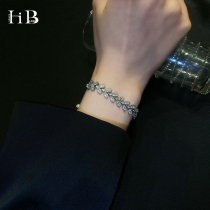 Sea Blue Blue Minimalist Zircon Stone Fashion Bracelet Light Extravaganza Luxury design High level Sophisticated hand decoration 2022 New wave