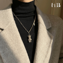 Light luxury niche senior sense Tiger sweater chain 2021 New Tide autumn and winter women Net red design sense temperament necklace