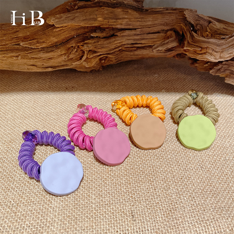 Sea blue and blue rose pink phone wire hair circle rubber band hair circle hair circle female spring summer