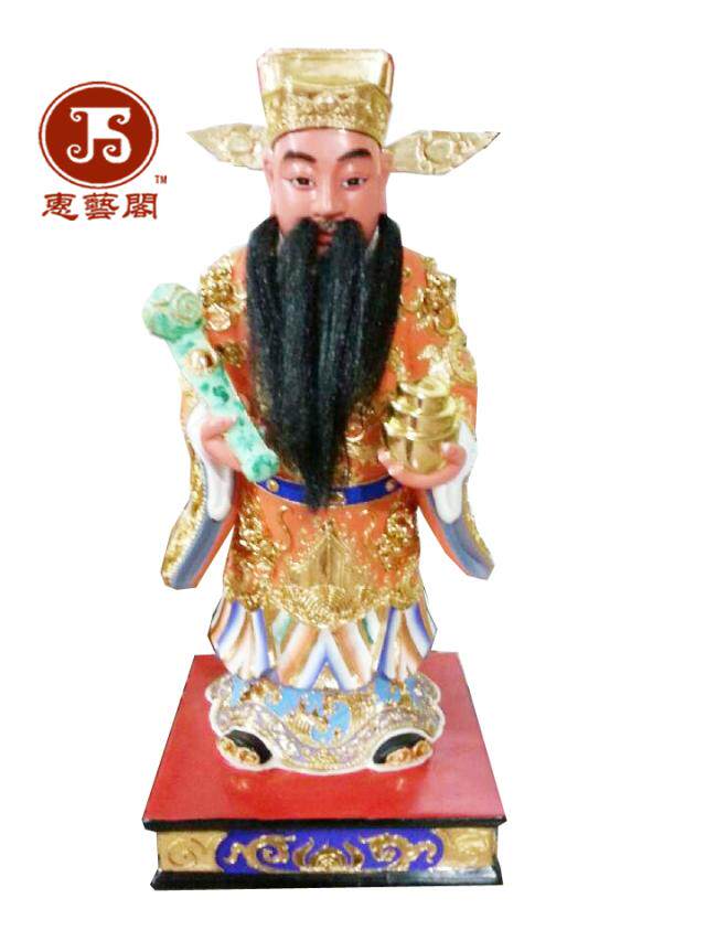 Finance and Wealth of the Gods and Palau Stars Lacquer Line Carving Craftsmanship of the Zhangmu Wooden Sculptures to be made 48 cm-Taobao