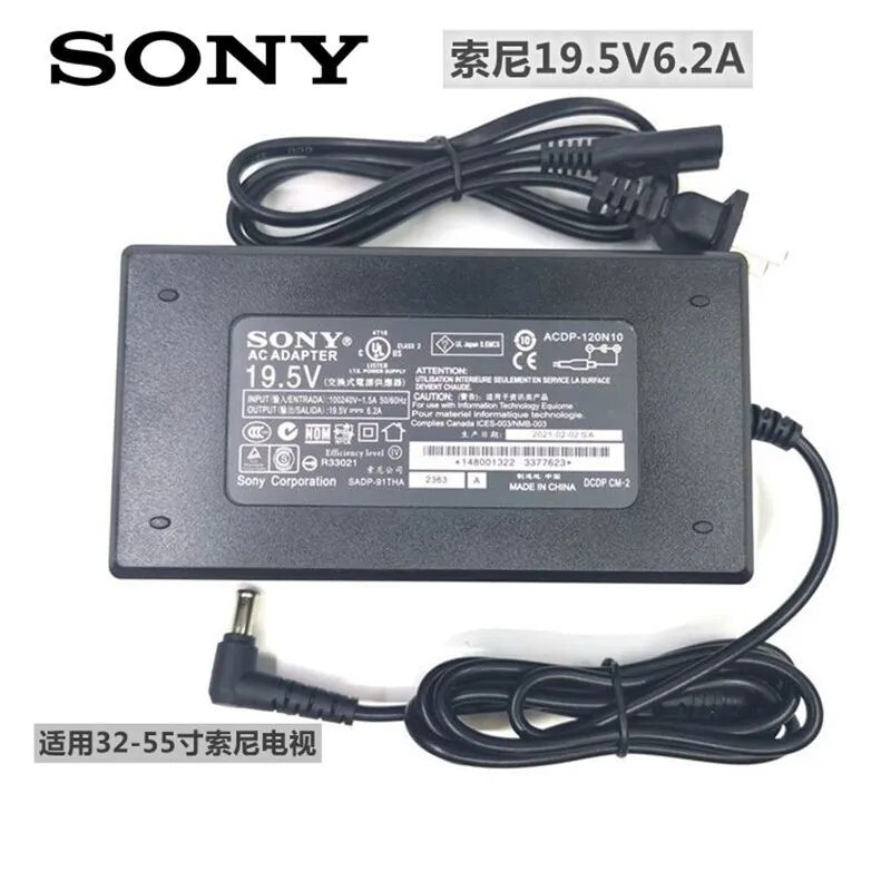 Original Sony Tv Power Supply Acdp-120N02/01 Charging Cable 19.5V6.2A Adapter