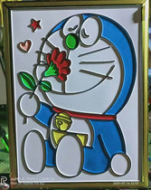 Rugged pictorial children diy graffiti hand painted color-filled three-dimensional watercolor painting Park swing stall large number 30 x 40