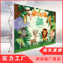 Brahnet-style exhibition stand mother buckle pull net display rack background cloth stage signature wall display board exhibition Billboard