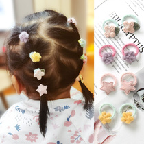 Babys head adorned with cute hair balls Mini baby hair ring unhurt plush leather gluten winter style childrens head rope haircut