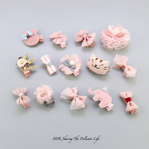 Children Hair Accessories Cute Pink Flowers Cartoon Series Baby Hairpin Small Girl Hairpin Baby Hair Accessories Hair Accessories