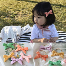 Ishikawa Impression Child Hair Accessories Han Edition Cloth Art Bow Tie Baby Hair Clip Girl Zhair Leather Fascia Head Rope Unhurt