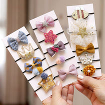 Leather band children cute fabric cartoon baby small hair Ring childrens hair rope does not hurt hair Korean girl hair accessories