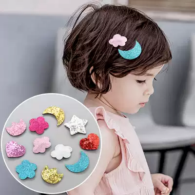 Children hairclip hair accessories shiny film star moon crown girl broken hairclip clip baby hairclip hair accessories