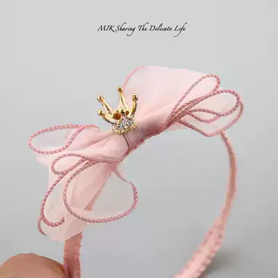 Children's hair band Hair accessories Girl headdress Princess crown bow Hair band Hairpin Girl birthday dress accessories